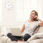 Wall Clock,Battery Operated,Trendy Minimalist Design for Residing Room, ... - Image 6
