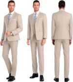 Excessive-Finish Fits Males Go well with Groomsmen Go well with Orange Slim Match 3 Items Go well with f... - Image 4