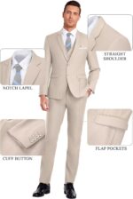 Excessive-Finish Fits Males Go well with Groomsmen Go well with Orange Slim Match 3 Items Go well with f... - Image 5