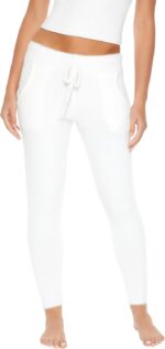 Perpetually 21 Womens Fuzzy Sweater-Knit Joggers - Image 3