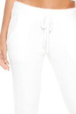 Perpetually 21 Womens Fuzzy Sweater-Knit Joggers - Image 5