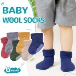 6 Pairs Child Boy Woman Non Slip Socks Youngster Toddler Winter Thick Mushy W... - Image 4