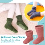 6 Pairs Child Boy Woman Non Slip Socks Youngster Toddler Winter Thick Mushy W... - Image 5