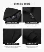 SECOOD Children Hoodie Fleece Jacket Heat Sherpa Lined Zip Up Hooded Sweat... - Image 4