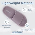 CUSHIONAIRE Feather EVA Slides for Ladies – Snug Slip On Womens ... - Image 5