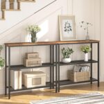 HOOBRO 29.5" Slender Console Desk, 3-Tier Entryway Desk, Skinny Couch Ta... - Image 3