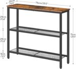 HOOBRO 29.5" Slender Console Desk, 3-Tier Entryway Desk, Skinny Couch Ta... - Image 4