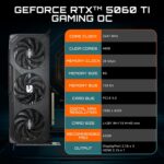 GIGABYTE GeForce RTX 5060 Ti Gaming OC 8G Graphics Card, 8GB 128-bit G... - Image 3