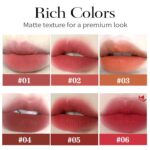 6 Colours Velvet Matte Liquid Lipstick set, Cute Rabbit Lip Glaze 2 in ... - Image 3
