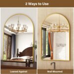 20"x30" Gold Arched Toilet Mirror - Wall Mirror for Toilet, Steel ... - Image 6