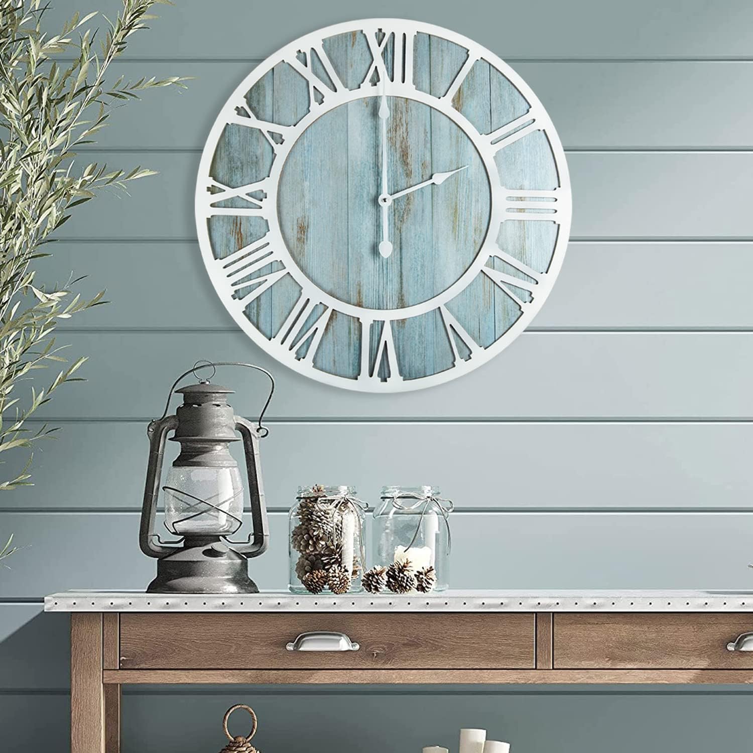 1st owned Wall Clocks for Dwelling Room Decor,16" Classic,Spherical Silent N... - Image 6