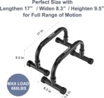 Push Up Bar 9.5" Excessive Parallettes Bars No Wobbling Dip Bar for Handsta... - Image 3