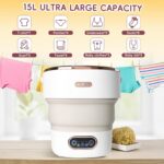 Transportable Washing Machine 15L, Mini Washer with 4 Modes and Spin Basket... - Image 6