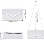 Larcenciel Girls's Night Purses, Sparkly Pleated Night Purse, El... - Image 4