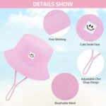 Cooraby 4 Pack Child Solar Hat Breathable Smile Bucket Hat Toddler Solar Pr... - Image 3