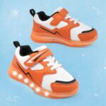 YESKIS Toddler Boys Ladies Gentle Up Sneakers LED Flashing Light-weight Mesh... - Image 3