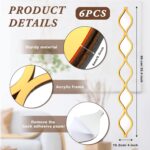 Yulejo 6 Pcs Acrylic Teardrop Mirror Decor - Slim Wall Decor Boho Vi... - Image 3