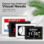 7‘’ Digital Alarm Clock for Aged Giant Show for Seniors Electrical... - Image 5