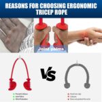 HXD-ERGO Tricep Rope with Ergonomic Handles, 36 Inch Tricep Pull Down ... - Image 6