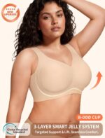 PoseFree Womens Seamless Wi-fi Supportive Bra Push Up Consolation Tender ... - Image 3