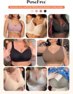 PoseFree Womens Seamless Wi-fi Supportive Bra Push Up Consolation Tender ... - Image 5