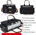 Canvas Tote Bag for Ladies,Ladies's Luggage Crossbody Luggage Work Laptop computer Tote... - Image 3