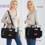 Canvas Tote Bag for Ladies,Ladies's Luggage Crossbody Luggage Work Laptop computer Tote... - Image 4