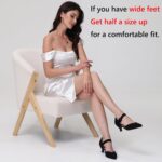 RIBONGZ Comfy Kitten Heels for Ladies Pointed Closed Toe Ankle St... - Image 4