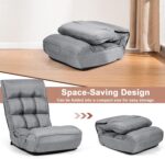 COSTWAY Folding Ground Lounge Chair, Ground Gaming Chair with 5-Place... - Image 5