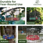 Kingsyard Squirrel Proof Platform Fowl Feeders for Outside Hanging, 10... - Image 6