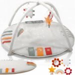 Lovely Child Play Fitness center and Tummy Time Mat - Delicate Cotton Mat with 4 Cu... - Image 9