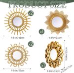 Namalu 6 Pcs Sunburst Mirror for Wall Decor, Small Circle Solar Espejos ... - Image 3