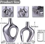 Silver Hole Ceramic Vases Set of two - Trendy Nordic Boho ins Type Va... - Image 3