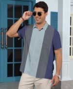 KYKU Hawaiian Shirt for Males: Tropical Summer season Seaside Brief Sleeve Button... - Image 6