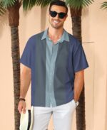KYKU Hawaiian Shirt for Males: Tropical Summer season Seaside Brief Sleeve Button... - Image 7
