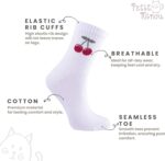 Pippa Teen Ladies & Girls's Seamless-Toe Turkish Cotton Crew Socks (4-P... - Image 4