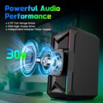 Laptop Audio system for Music and Gaming, DC Adapter Powered Audio system fo... - Image 3