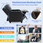 Costzon Youngsters Recliner, Gaming Recliner Chair w/Facet Pockets, Footrest,... - Image 5