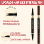 LAVONE Eyebrow Pen, 2-in-1 Eyebrow Pencils for Girls with 4 Tip Microb... - Image 3