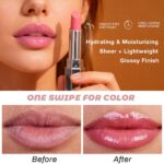 Pink Honey Lipstick Tinted Lip Balm - Shine Moisturizing Lipstick for ... - Image 4