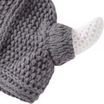 Child Viking Knit Hat with Horns Barbarian Cute Beanie Hat Grownup Croche... - Image 4