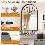 Arched Mirror 22"x30",Toilet Mirror, Wall Mounted Self-importance Mirror with... - Image 9