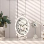 Classic Desk Clock with Hen, Desk and Shelf Decor Clock, French Pari... - Image 4