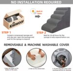 4 Step Pet Stairs Ramp for Excessive Beds Sofas 18-24 Inch with Sturdy Non ... - Image 4