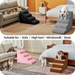 4 Step Pet Stairs Ramp for Excessive Beds Sofas 18-24 Inch with Sturdy Non ... - Image 6