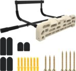 Hangboard Rock Climbing Hangboard with Door Method Pull Up Bar; Together with... - Image 3