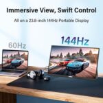 InnoView Giant Moveable Monitor 23.8inch FHD 1080P 144Hz USB-C, HDMI C... - Image 4