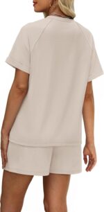 WIHOLL Ladies's 2 Piece Lounge Units Brief Sleeve T-Shirt and Drawstring... - Image 6