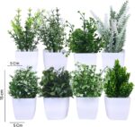 VENTO 8 Pack Synthetic Crops with Pot, Reasonable Mini Faux Greenery ... - Image 3