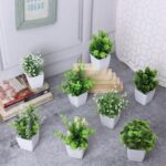VENTO 8 Pack Synthetic Crops with Pot, Reasonable Mini Faux Greenery ... - Image 8